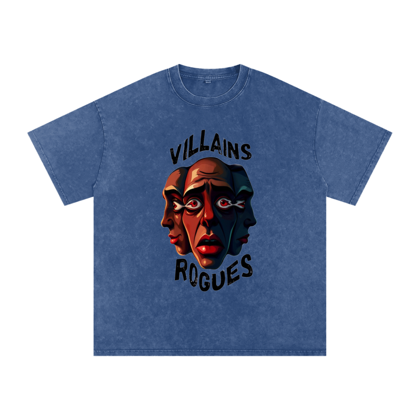 Acid Wash Oversized T-Shirt - Villains X Rogues