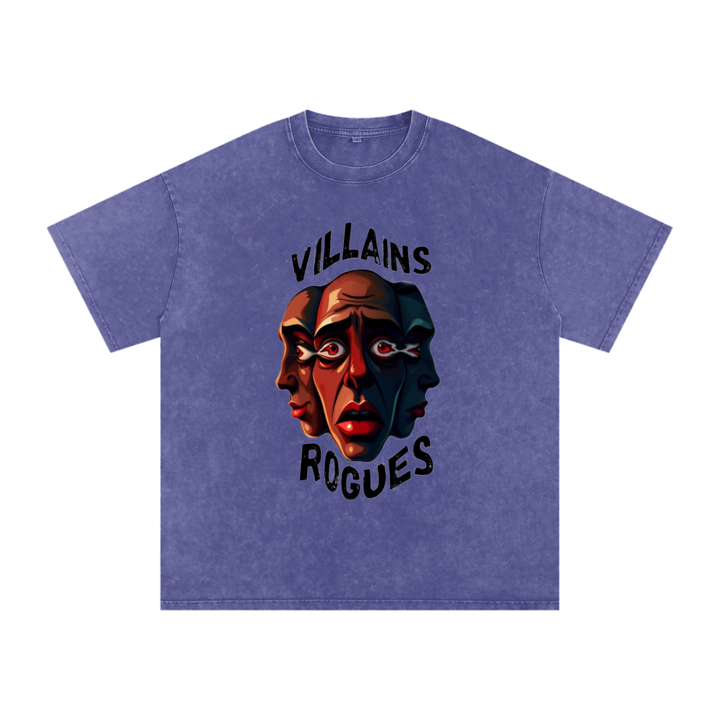 Acid Wash Oversized T-Shirt - Villains X Rogues