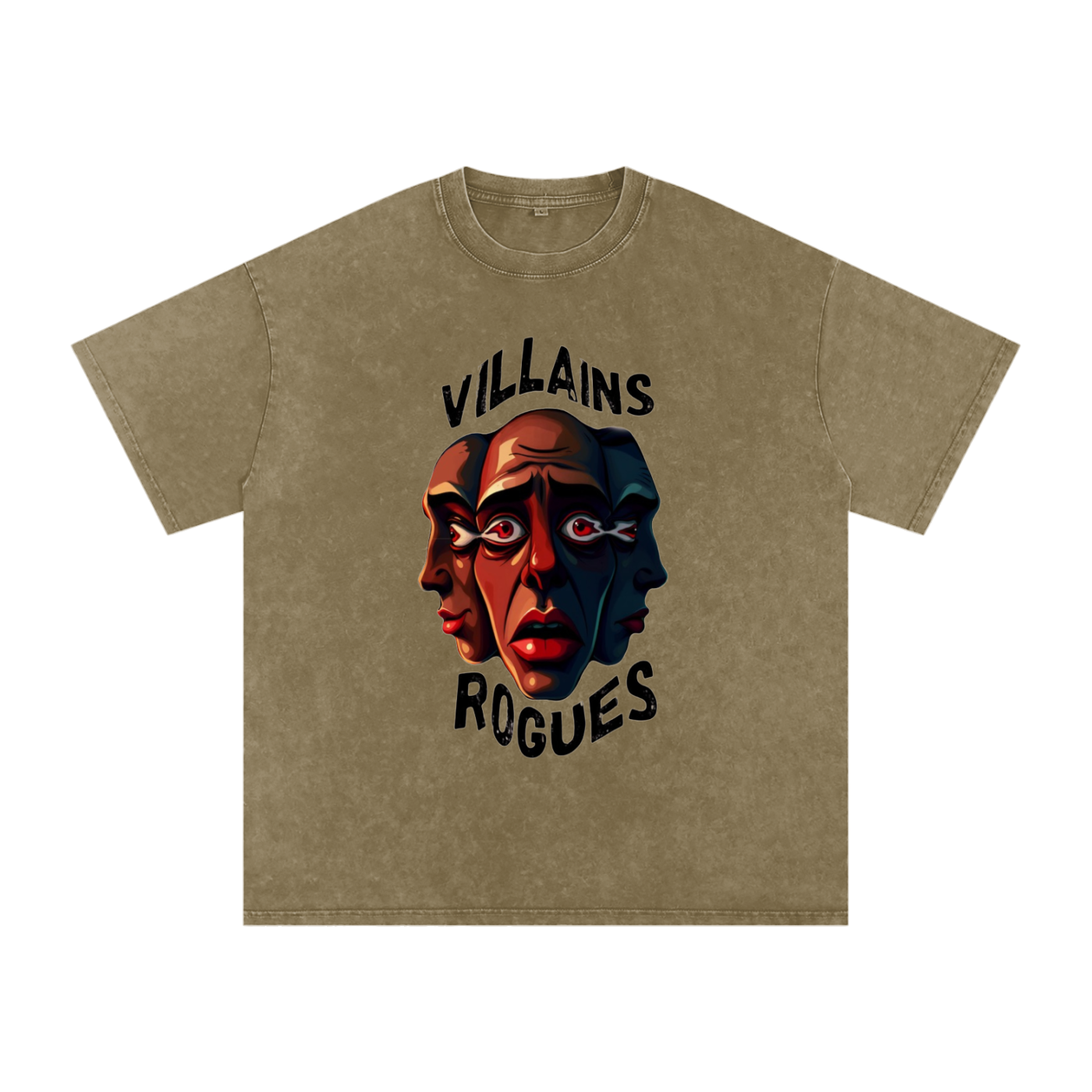 Acid Wash Oversized T-Shirt - Villains X Rogues 