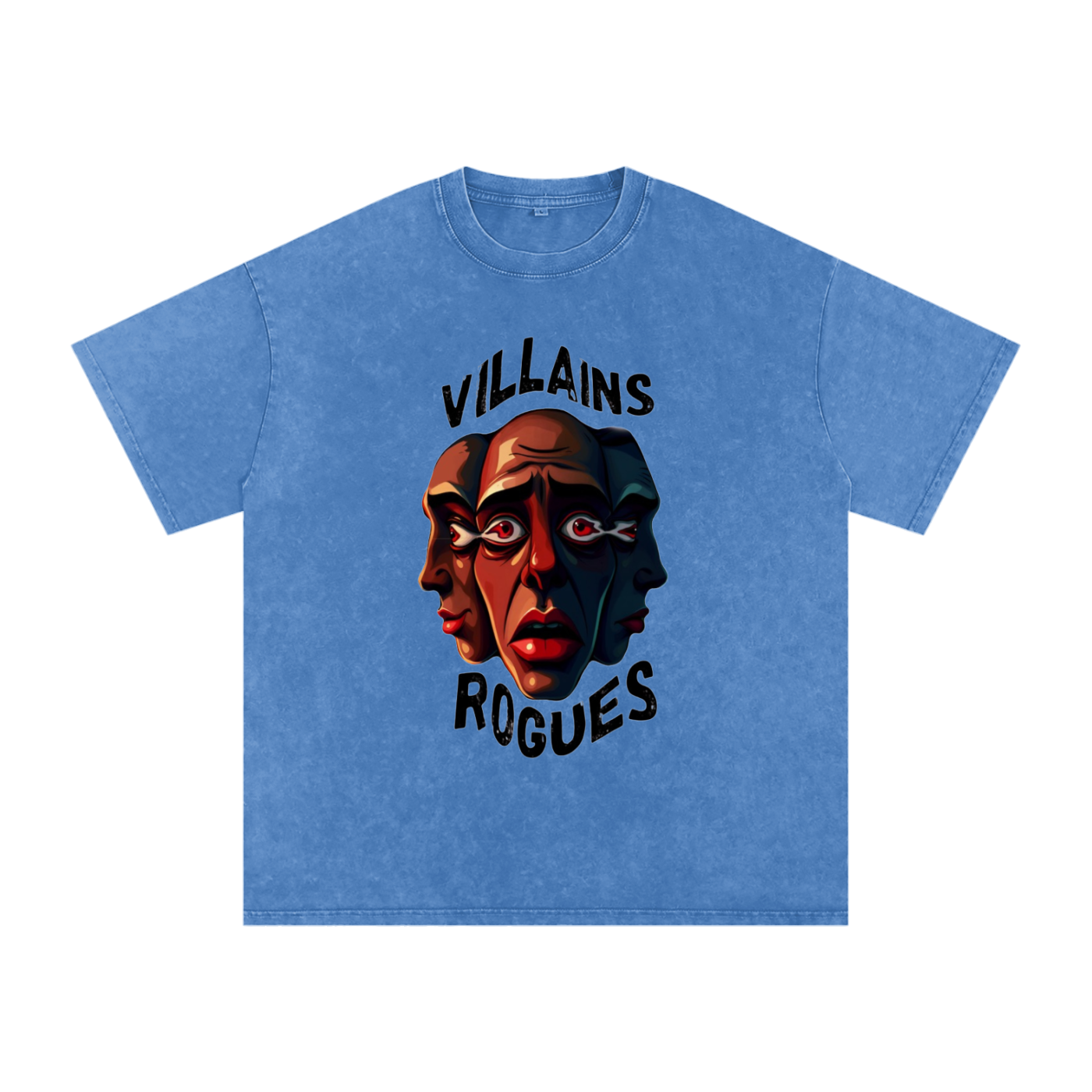 Acid Wash Oversized T-Shirt - Villains X Rogues 
