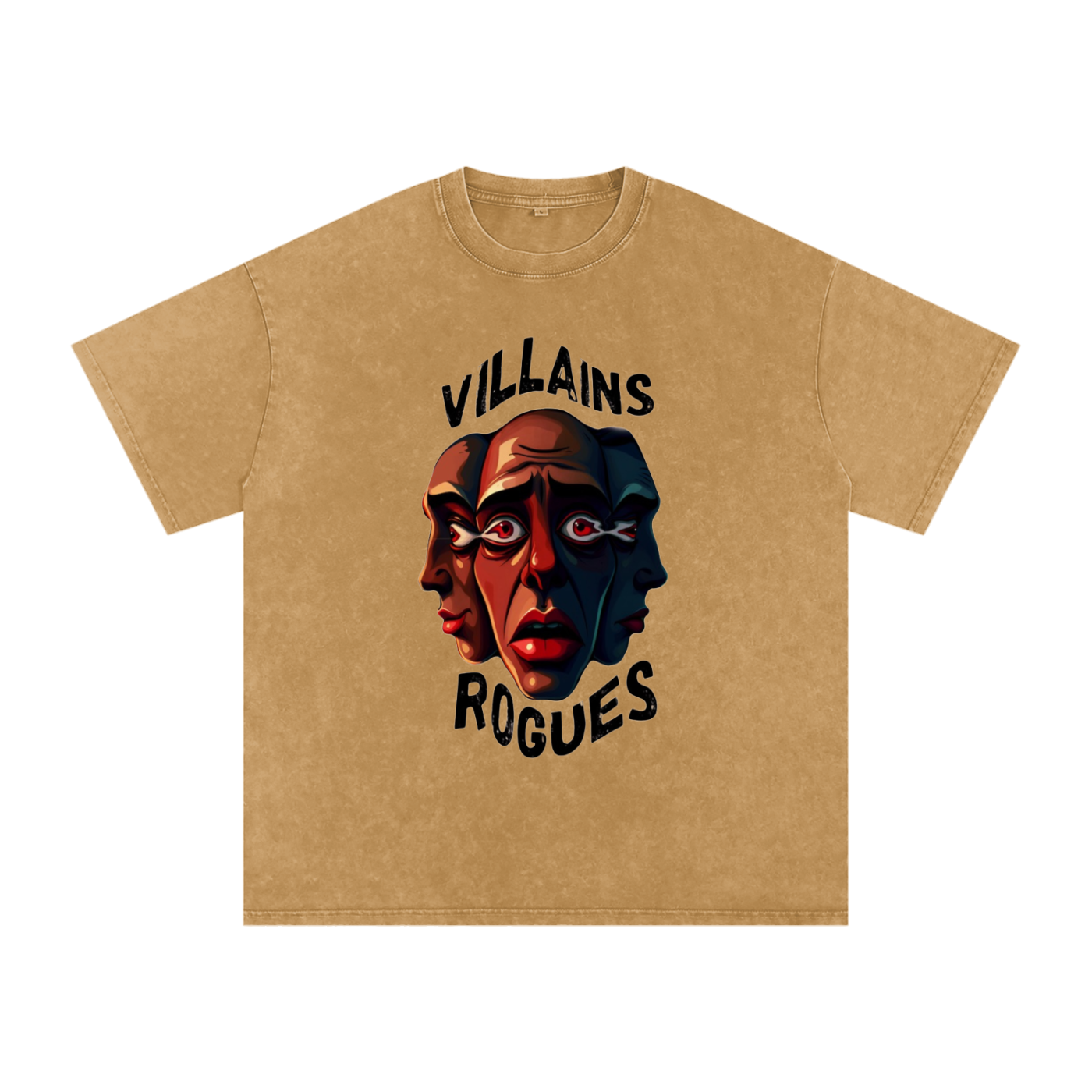 Acid Wash Oversized T-Shirt - Villains X Rogues 