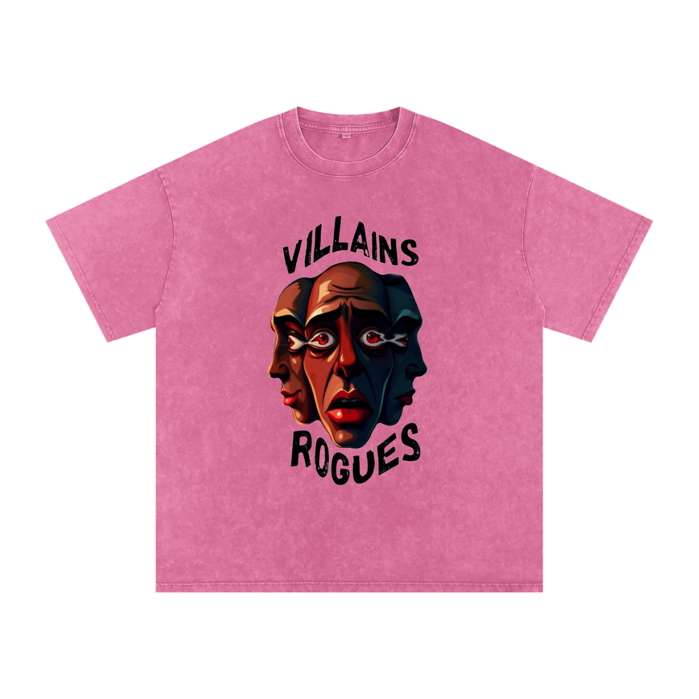 Acid Wash Oversized T-Shirt - Villains X Rogues 